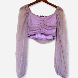 Lavender Long Sleeve Mesh Fairy Women's Top